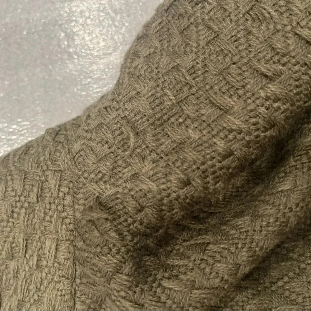 [OS]Free People Swept Away Houndstooth Ruana Poncho Cape Brown Tan - Picture 5 of 9
